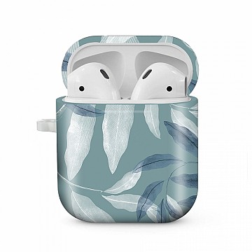 Airpods - Soft Blue Fronds