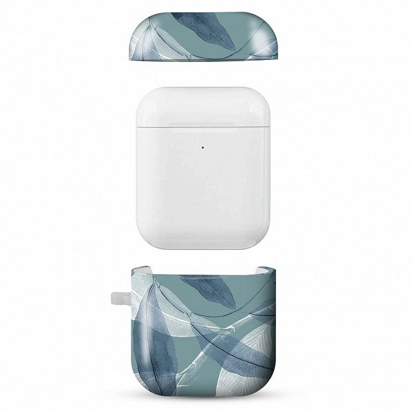 Airpods - Soft Blue Fronds